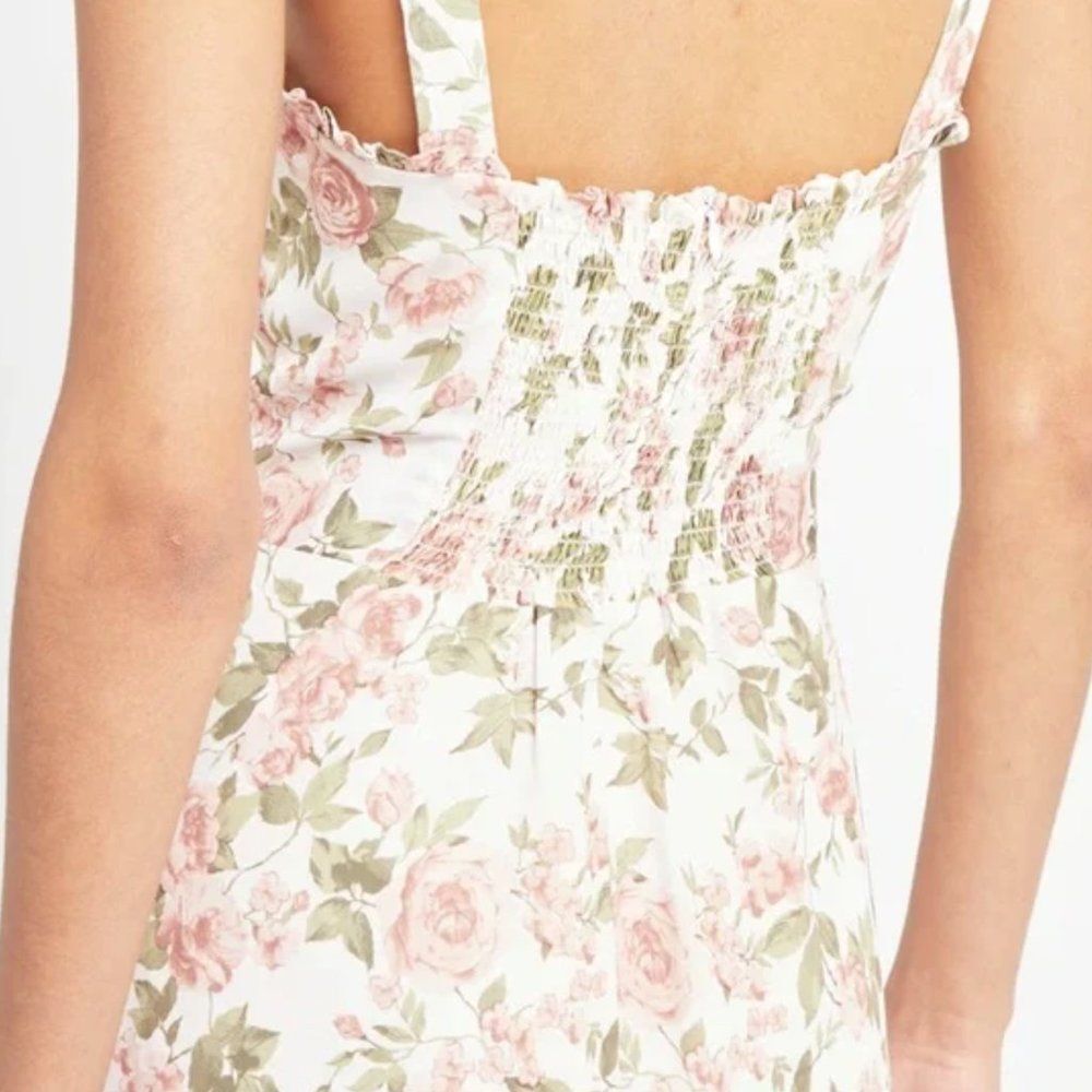 Brand New OPT Toile de Jouy Dress in Rose Floral Size Small - Picture 4 of 5